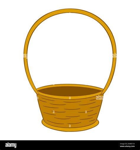 Illustration Of Wicker Basket Decorative Symbol And Object Stock