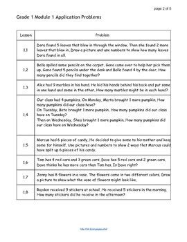 Engageny And Eureka Math Grade Application Problems For All Modules