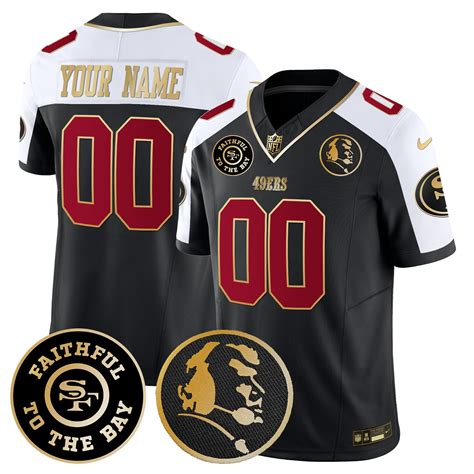 49ers Faithful And John Madden Patch Vapor Custom Jersey All Stitched