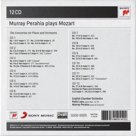 Release The Complete Piano Concertos By Mozart Murray Perahia