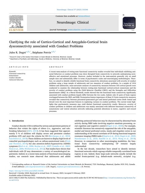 Pdf Clarifying The Role Of Cortico Cortical And Amygdalo Cortical