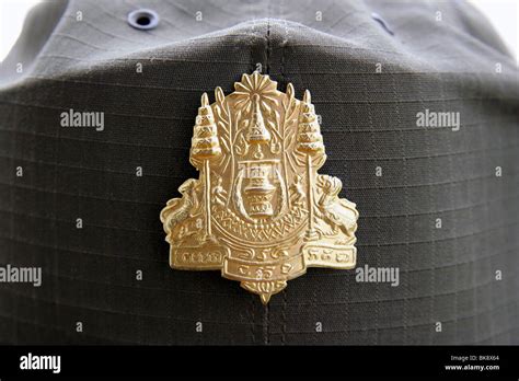 Cambodian Police Cap Badge Cambodia Stock Photo Alamy