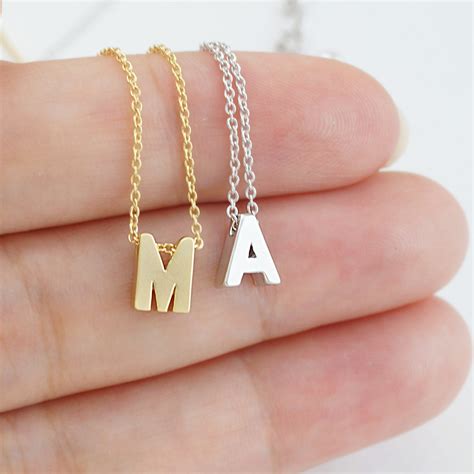 Personalized Letter Necklace Initial Necklace Dainty Letter