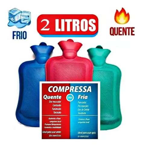 Bolsa Agua Quente Térmica Gelo Borracha Compressa MercadoLivre