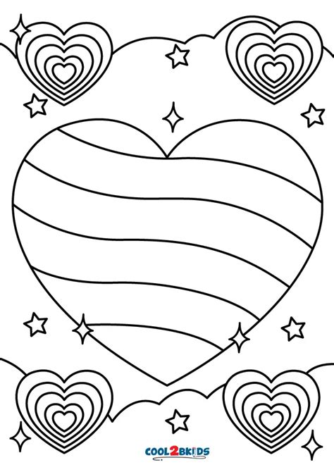 Coloriages Coeur Arc En Ciel Coloriages Gratuits Imprimer