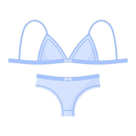 Culotte Et Soutien Gorge Lingerie Bleu Femme Concept De Mode