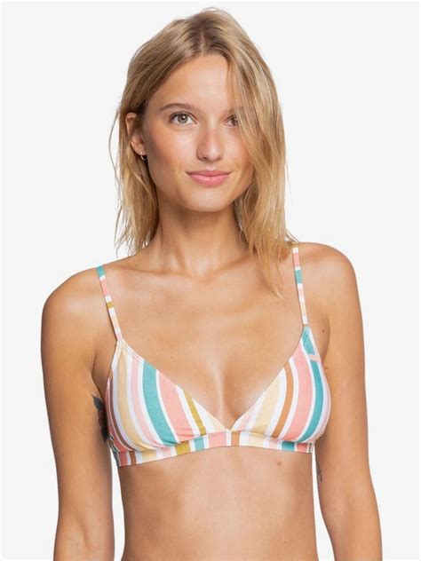 Beach Classics Fixed Tri Bikini Top For Women Roxy