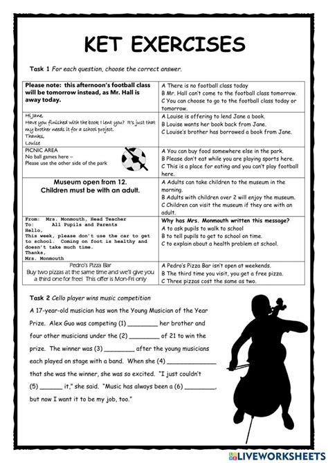 Ket Two Exercises Worksheet Live Worksheets