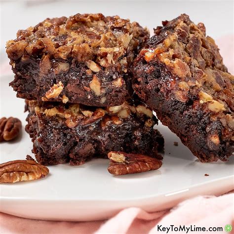 Pecan Pie Brownies Recipe {BEST Ooey Gooey Brownies} - Key To My Lime