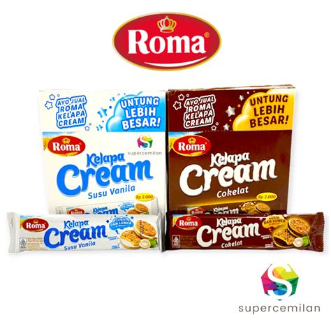 Roma Kelapa Cream Cokelat Susu Vanilla Pack Isi 12 Pcs Lazada