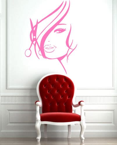 Vinyl Decal Wall Sticker Hair Beauty Salon Barbershop Hot Girl Teen