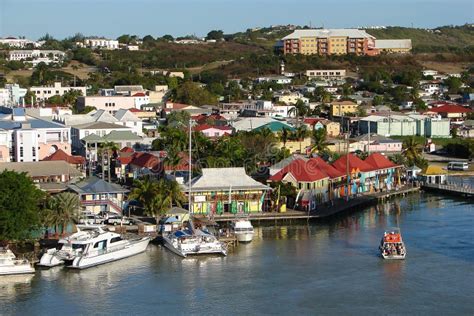 Antigua, St John`s, the Caribbean Stock Photo - Image of summer, town ...