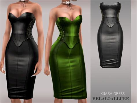 Belal1997 S Belaloallure Kiiara Dress Sims 4 Dresses Sims 4 Mods