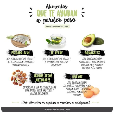 ALIMENTOS QUE TE AYUDAN A PERDER PESO GYM VIRTUAL