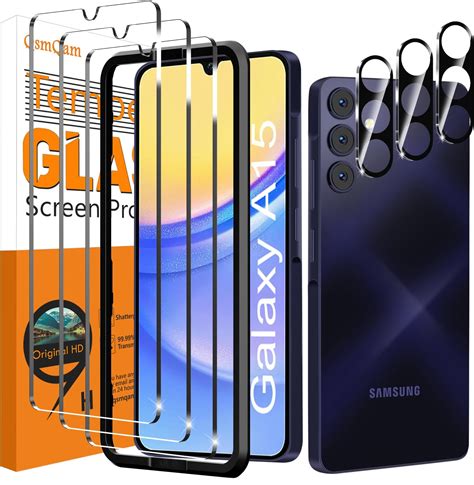 QsmQam 3 Stück Panzer Schutz Glas für Samsung Galaxy A15 4G 5G und 3