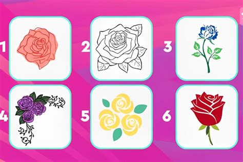 Teste de personalidade Escolha uma das rosas na imagem irá revelar o