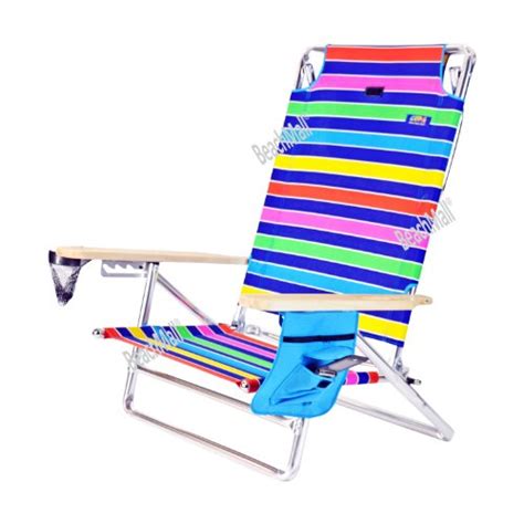 Canopy Beach Chair: 5 position Platinum Lay Flat Beach Chair – Extra Tall Back w/ Drink Holder ...