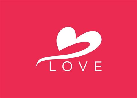 Minimalist Love Logo Design Vector Template Creative Red Heart Shape Logo 40137942 Vector Art