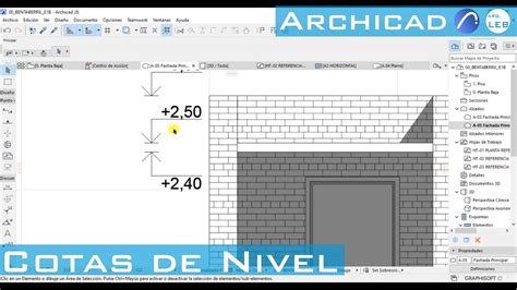 Colocar Cotas De Nivel En Archicad Youtube