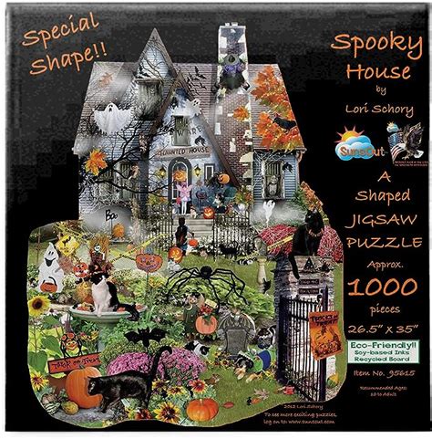 Amazon Sunsout Inc Spooky House Pc Special Shape Jigsaw