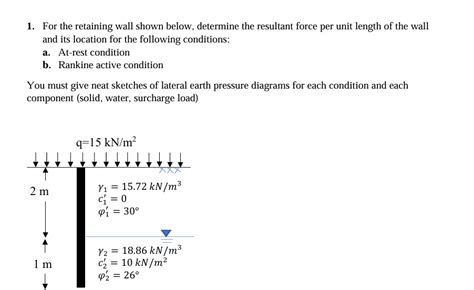 For The Retaining Wall Shown Below Studyx