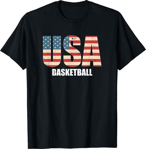 Basketball Player American Usa Flag Sports Events T Shirt