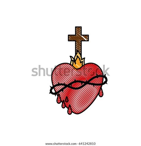 Holy Sacred Heart Stock Vector Royalty Free 641242810 Shutterstock