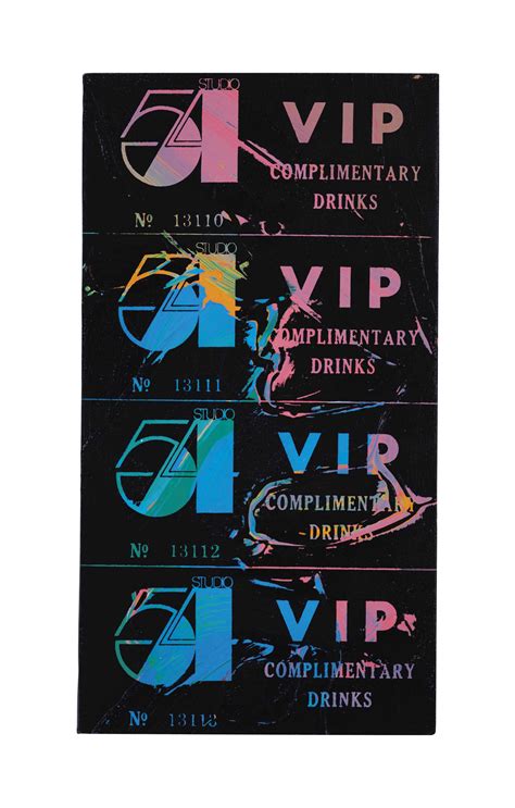 Andy Warhol 1928 1987 VIP Ticket Studio 54 Christie S