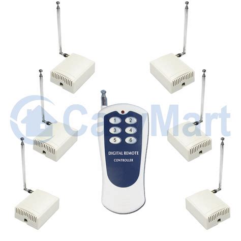 6 Channel 500M DC Radio Remote Control System - 1 Transmitter & 6 Receiver