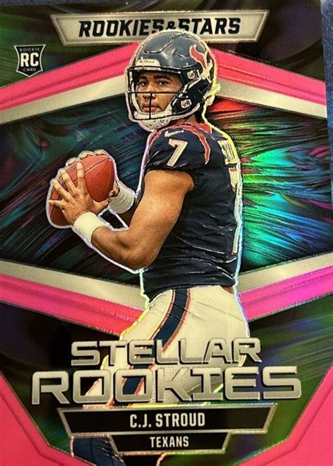 CJ Stroud 2023 Rookies Stars SR 5 Stellar Rookies Pink 75 Price