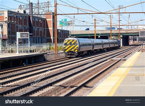 Newark, Usa - September 22, 2016: Local Train Comming To The Platform ...