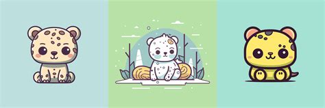 Cute Kawaii Jaguar Cartoon Illustration Vector Art At Vecteezy