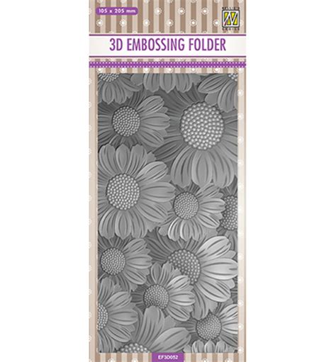 Nellie Snellen Flowers Marygolds Slimline D Embossing Folder Ef D