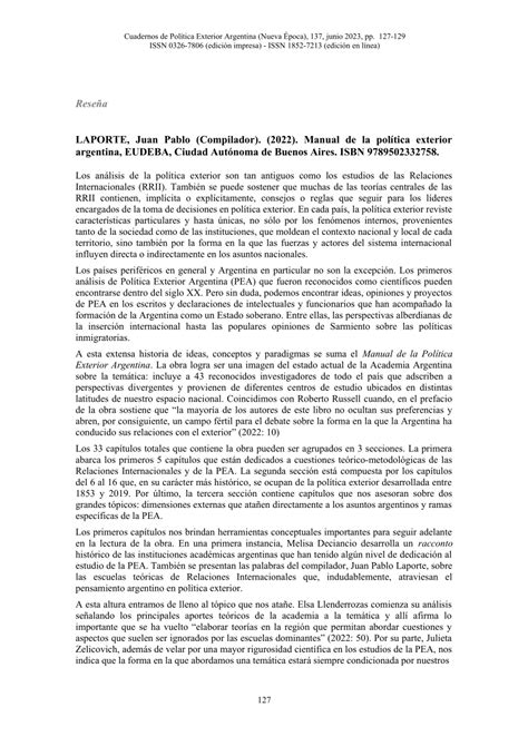 Pdf Laporte Juan Pablo Compilador Manual De La Pol Tica