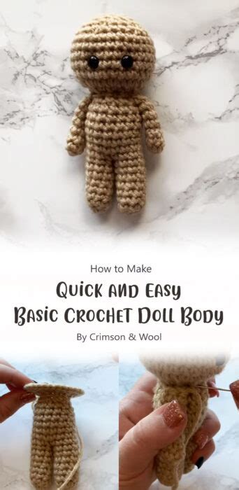 How To Make Basic Crochet Doll Body Free Pattern And Tutorial Ideas