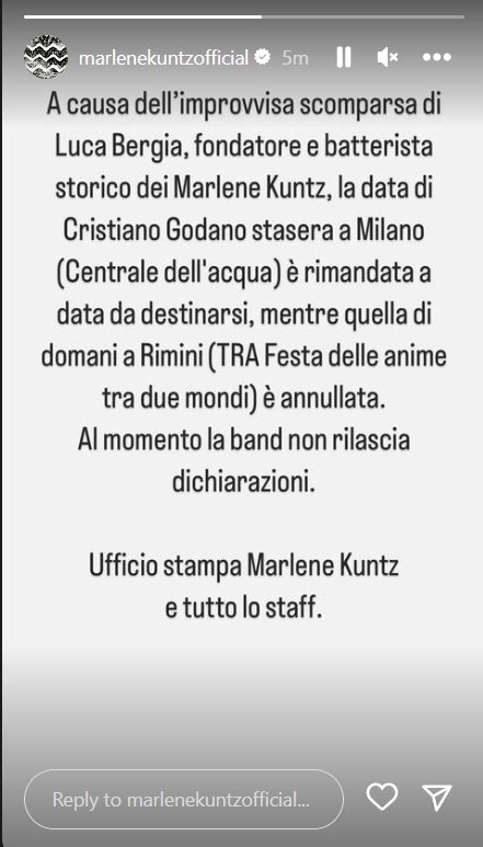 Luca Bergia Morto Addio Al Fondatore Dei Marlene Kuntz Soundsblog