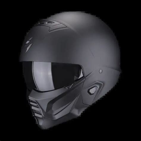 Casco Jet Scorpion EXO COMBAT II SOLID Con Mentoniera Staccabile Nero Opaco