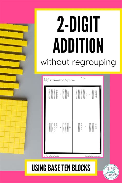 2 Digit Addition Without Regrouping Using Base Ten Blocks Base Ten