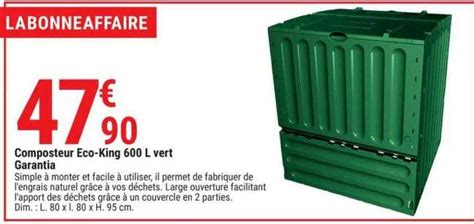 Promo Composteur Eco King 600l Vert Garantia Chez Gamm Vert ICatalogue Fr