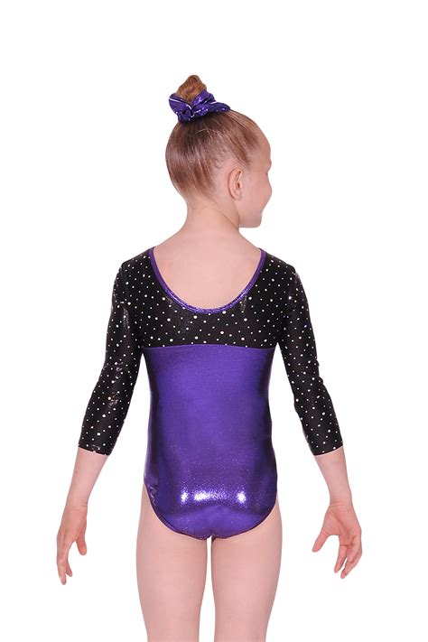 Girls Belle V Neck 3 4 Sleeve Shine Gymnastics Leotard New The Zone