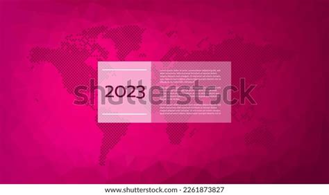 2023 Year Infographic World Map Magenta Stock Vector (Royalty Free ...