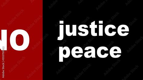 No Justice No Peace Animated Banner Animation For Theme Of Human Rights Violation And Racial