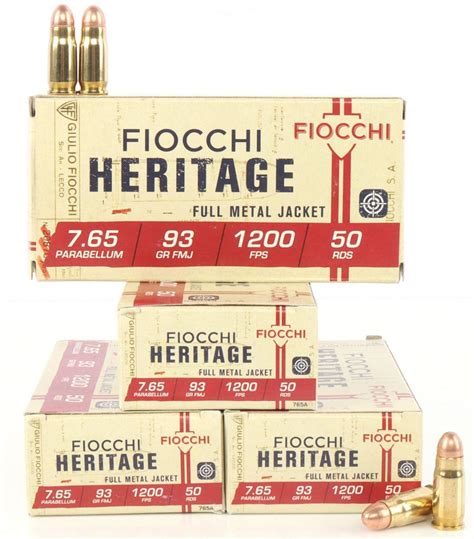 At Auction FIOCCHI HERITAGE FULL METAL JACKET 7 65 PARABELLUM