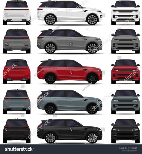 Realistic Suv Cars Set Side View Stock Vector (Royalty Free) 2271788025 ...