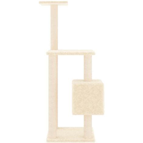 Albero Per Gatti Con Tiragraffi In Sisal Crema Cm