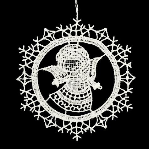 Angel With Lantern Lace Ornament