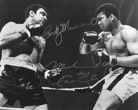 Limited Edition Muhammad Ali Rocky Marciano Boxing Signed Photograph