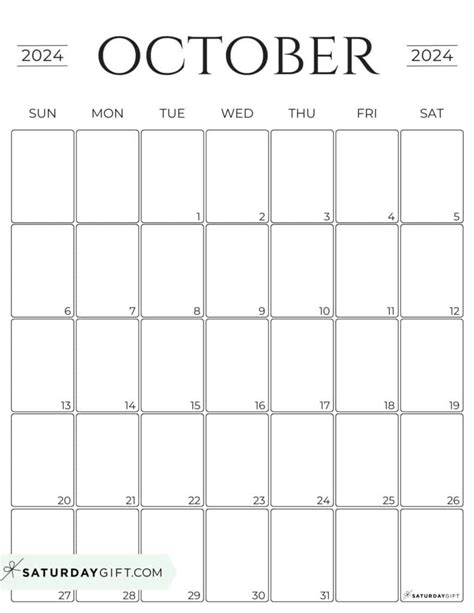 Vertical Printable Calendar October Cyndi Dorelle