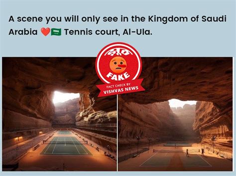 Fact Check A Viral Image Of A Tennis Court In Al Ula City Of Saudi