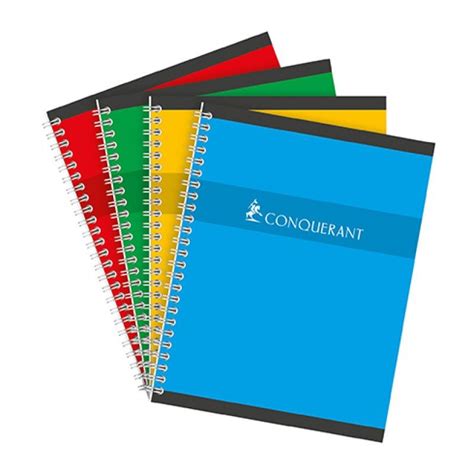 Conquerant Cahier Reliure Spirale X Cm Pages G Petits Carreaux